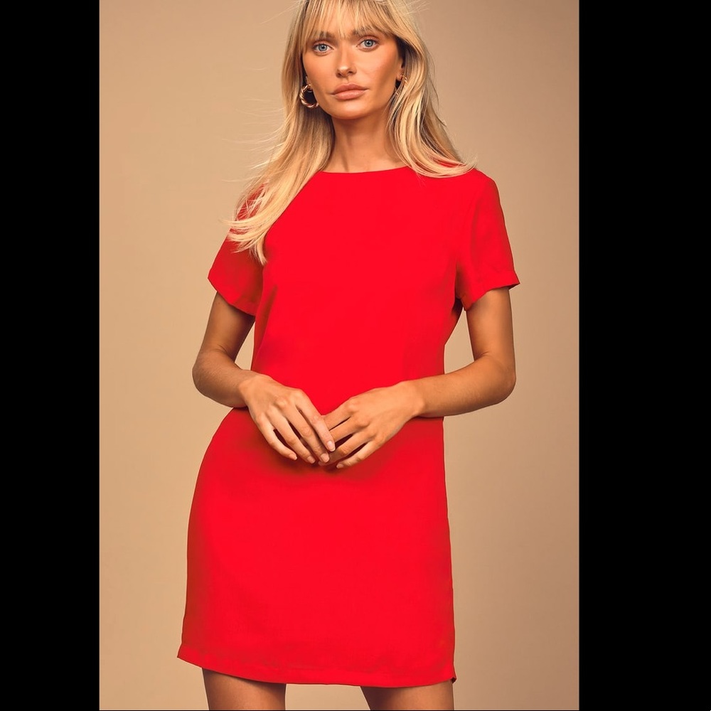 Lulus red shift dress, size S